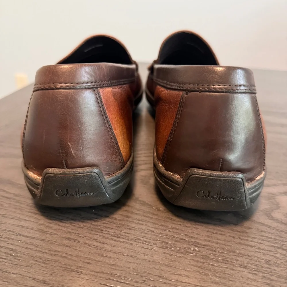 Cole Haan Country Mens Shoes Brown Dress Leather‎ Moc Toe Loafers Sz 11 1/2
